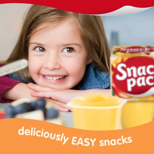 Vista 33 de Snack Pack Tazas de pudín con sabor a pastel de crema de plátano, 3.25 onzas, 4 unidades (paquete de 12)