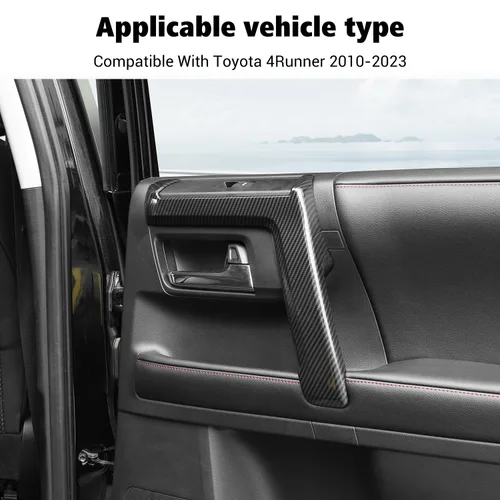 Vista 3 de Voodonala Panel de interruptores de ventana para Toyota 4Runner 2010-2024, cubierta de panel de manija lateral compatible con Toyota 4Runner SUV