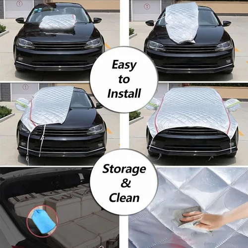 Vista 6 de Protector de granizo para automóvil, compatible con Tesla Modelo 3, cubierta impermeable para todo tipo de clima, cubierta exterior de protección