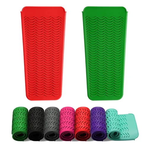 Vista 19 de ZAXOP - Funda de silicona resistente para plancha, rizador, herramientas calientes para el cabello (negro)
