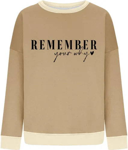 Vista 3 de Sudadera de manga larga con forro polar para mujer, estilo casual, cuello redondo, de gran tamaño, con forro polar, para otoño