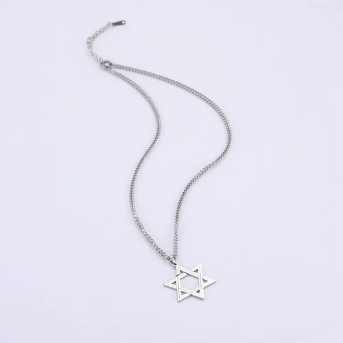Vista 17 de EUEAVAN Collar con dije de estrella de David contra el mal de ojo de seis puntas con dije de estrella de David, hexagrama demoníaco religioso