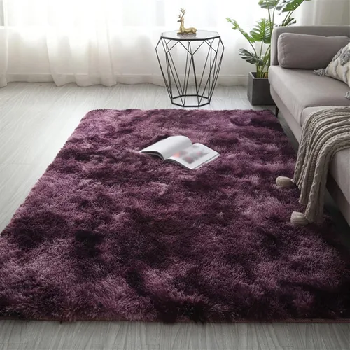 Vista 18 de Lifup - Alfombra mullida para sala de estar, dormitorio, color blanco y negro, 1 1.3 x 2.0 pies Non-Slip Washable High Pile Rectangle Carpet