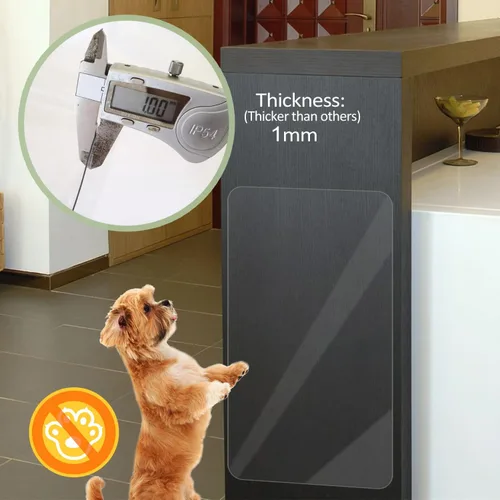 Vista 2 de In hand Protector transparente de arañazos para puerta de mascotas, protege tus muebles, cubierta flexible de lujo resistente