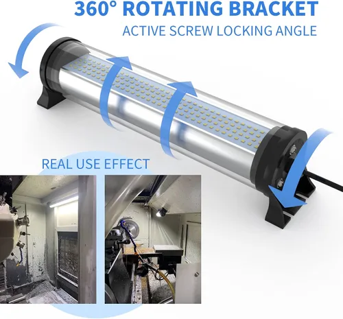 Vista 4 de 20W IP66 luces a prueba de explosiones llevó la luz del tubo de trabajo de la luz de la máquina Iluminación industrial para la máquina CNC 110V a