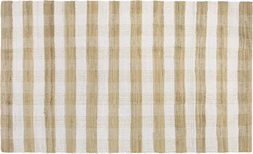 Vista 15 de GLAMBURG Alfombra de cuadros de búfalo de algodón lavable, tapete de bienvenida a cuadros tejida a mano 18x30 para cocina, baño, porche, lavandería