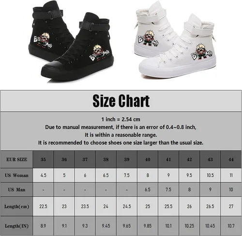 Vista 7 de DHSPKN Zapatos de anime, Deku Izuku Todoroki Tenis de anime Cosplay Hightop