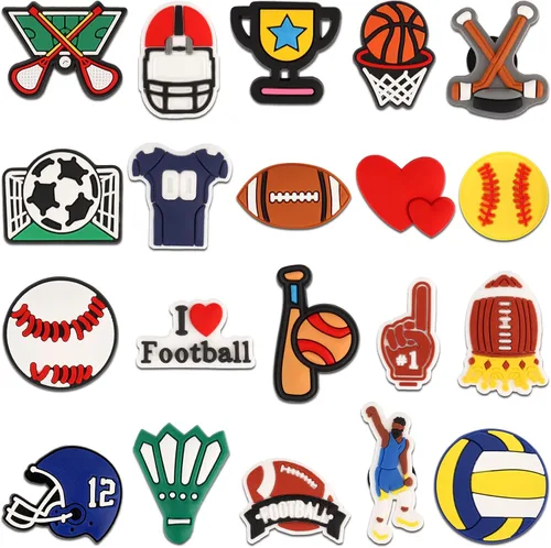 Vista 2 de vshougou Lot of 35,42,50,80pcs PVC Different Shape Shoe Charms for Shoe Decoration