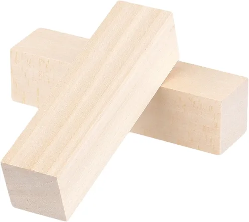 Vista 4 de MANCHAP 40 bloques para tallar madera de tilo, 1 x 1 x 4 pulgadas, bloques de madera rectangular maciza sin terminar para manualidades, tallar