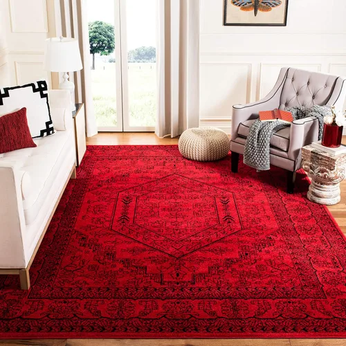 Vista 56 de SAFAVIEH ADR108B - Tapete de la colección Adirondack, 2 pies 1 pulgada x 6 pies, marfil y plateado, diseño de medallón oriental, no desprende