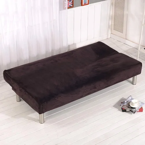 Vista 5 de MIFXIN Fundas para sofá cama sin brazos, funda de terciopelo elástico para futón, funda plegable sin reposabrazos, protector de muebles para sofá