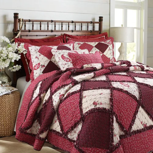 Vista 7 de Cozy Line Home Fashions True Patchwork Lodge - Juego de ropa de cama reversible de cabaña rústica, colcha (Moose, individual, 2 piezas)