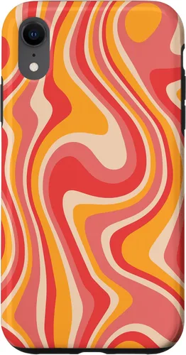 Vista 24 de Funda psicodélica para iPhone 16 Retro Groovy Liquid Swirl Hippie 70's 80's