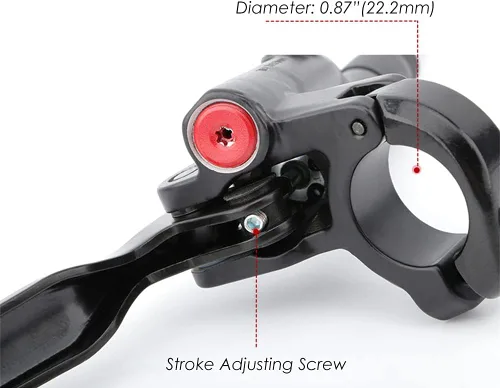 Vista 5 de JFOYH Juego de frenos hidráulicos MTB de 4 pistones con rotores de disco flotante de 6.299 in, kit de freno de disco hidráulico delantero y trasero