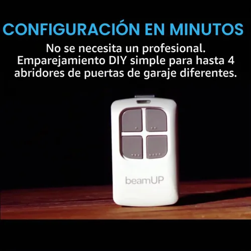 Vista 3 de beamUP Transmisor remoto universal para puerta de garaje, control remoto de puerta de garaje de 4 botones para operar 4 puertas de garaje separadas