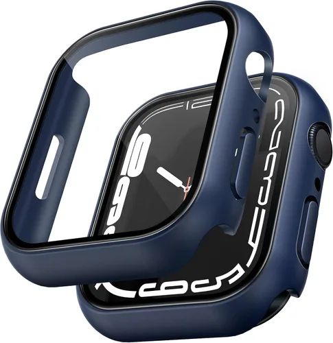 Vista 29 de TAURI - Juego de 2 carcasas rígidas para Apple Watch Series 10 (2024) 46mm, con protector de pantalla de cristal templado PC
