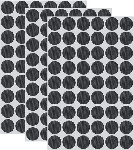 Vista 11 de 162 calcomanías autoadhesivas de PVC para agujeros de tornillo, 3 hojas de plástico, cubierta texturizada a prueba de polvo e impermeable, 0.827 in