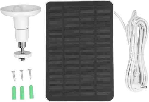 Vista 5 de Estink Solar Panel Charger 10W IP65 for Cam Battery, Lightweight ABS with Monocrystalline Silicon, 360° Rotatable Bracket & 9.8ft Cable for Outdoor