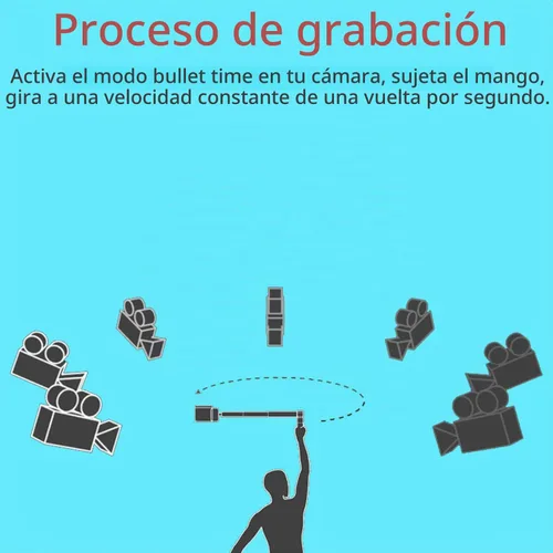 Vista 4 de Bullet Time Handle Trípode multifuncional plegable de mesa para insta360 X5/X4 Insta 360 X3, ONE RS, GO 2, ONE X2, ONE R, ONE X ONE RS Sport Camera