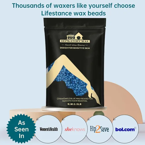 Vista 7 de Lifestance Kit de cuentas de cera de 2.5 libras, granos de cera dura de manzanilla para depilación facial de bikini brasileño, depilación sin dolor