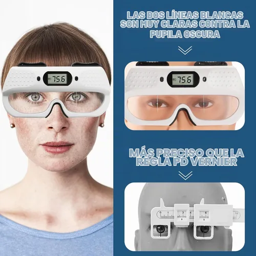 Vista 2 de Hanchen PD Meter Digital Pupilómetro de la regla de PD del metro de distancia de la pupila con el certificado del CE de la función de memoria
