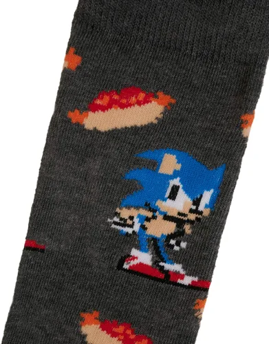 Vista 3 de Sonic The Hedgehog Mens 2 Pack Crew Socks