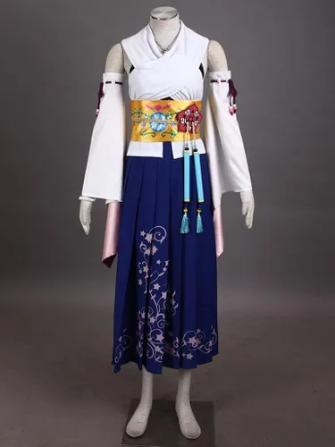 Vista 3 de Traje de disfraz de Yuna de juego de tamaño estadounidense
