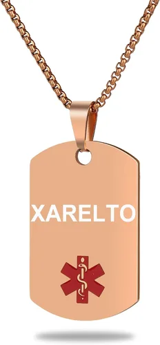 Vista 12 de Collar de alerta médica, etiqueta grabada con láser, grabado personalizado, etiqueta de identificación de acero inoxidable, colgante para hombres