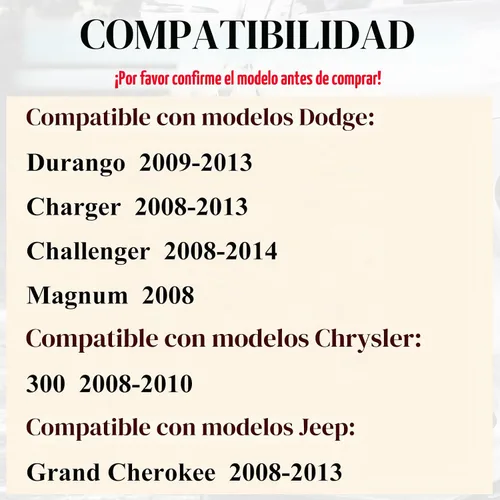 Vista 2 de SUPALAND Llavero de Mando a Distancia FOBIK Reemplazo Compatible con Dodge Challenger 2008 2009 2010 2011 2012 2013 2014 Charger 2009-2013 Durango