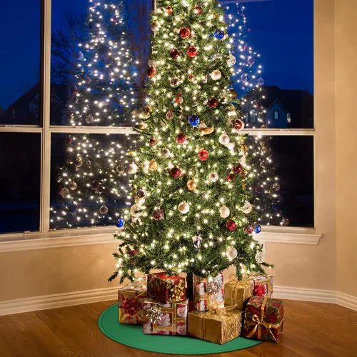 Vista 7 de Timgle Alfombrilla de silicona para árbol de Navidad de 28/35 pulgadas, 28 Protector de suelo resistente contra derrames, arañazos, almohadilla