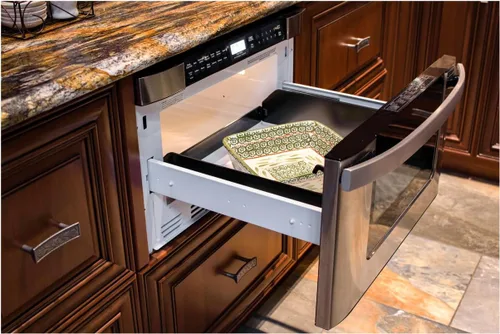 Vista 6 de SHARP KB6524PSY Horno de Microondas con Cajón, 24 pulgadas, 1.2 pies cúbicos, 950 vatios, Panel de Control Táctil Angulado, Acero Inoxidable 1.2