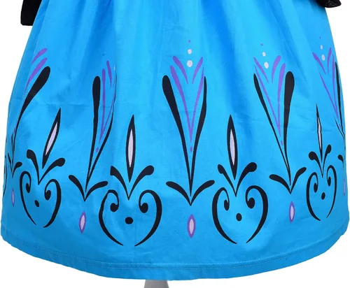 Vista 6 de Dressy Daisy Disfraz de princesa de hielo para niñas, disfraz de Halloween y Navidad, talla 2-10