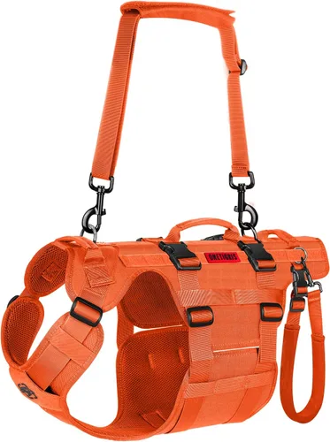 Vista 9 de OneTigris Arnés de elevación para perros grandes, soporte de cadera para perros, elevador de cuerpo completo con asas Invictus Chaleco