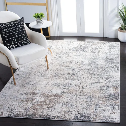Vista 16 de SAFAVIEH Aston Collection - Alfombra decorativa, 2 x 4 pies, marfil y gris, diseño abstracto moderno, no desprende pelusa y de fácil cuidado, ideal