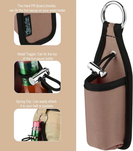 Vista 3 de Funda para botellas de salsa picante, se adapta a botellas de salsa picante
