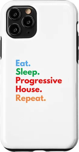 Vista 10 de iPhone 15 Eat Sleep Progressive House Repeat for House Music Lovers Case