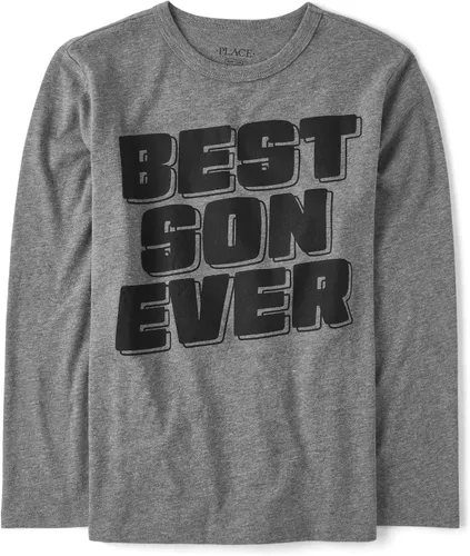Vista 17 de The Children's Place Boys' Dinos,Cars,Sports Long Sleeve Graphic T-Shirts Jugador de Bball Jump