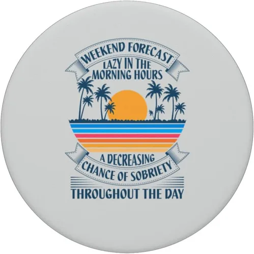 Vista 3 de Fin de semana para beber vino, cerveza, licor, alcohol, humor divertido, PopSockets intercambiable PopGrip