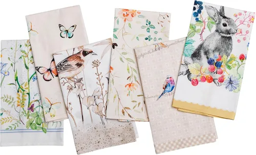 Vista 133 de Maison d' Hermine - Juego de 2 paños de cocina, multiusos, 100% de algodón, suave y absorbente, trapo de cocina, toalla de bar, Birdies On Wire