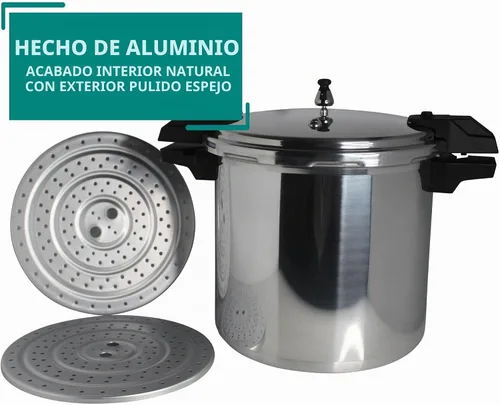 Vista 3 de MIRRO Enlatadora a presión de aluminio de 22 cuartos con 3 reguladores, 5