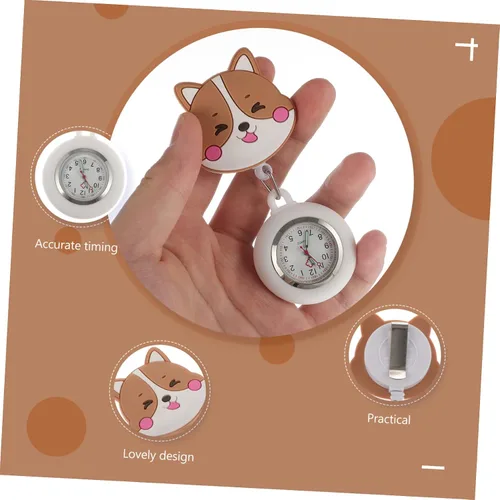 Vista 6 de NOLITOY 2 pcs Nurse Pocket Watch Hanging Nurse Watch Pocket Watches for Men Animal Nurse Watch Nurse Watches for Women Clip Nurse Watch Vet tech fob