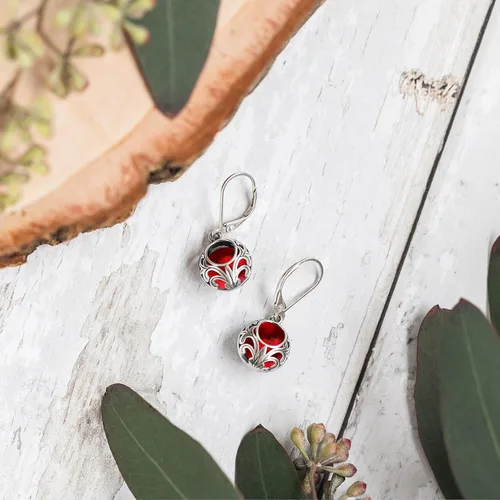 Vista 22 de Bottled Up Designs Aretes de encaje vintage hechos a mano, plata esterlina, ecológicos, fabricados en Estados Unidos, regalos de cumpleaños, día