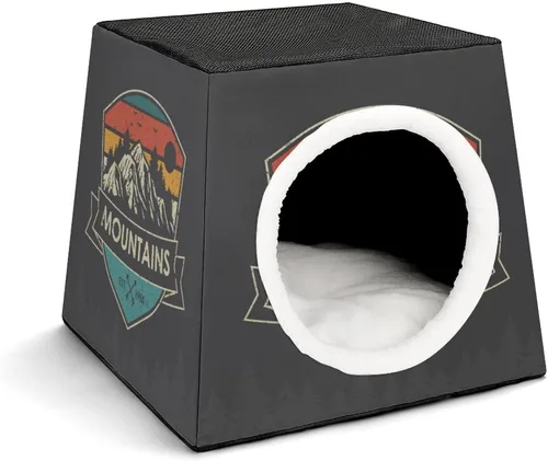 Vista 16 de Fashion Capsule Pet Waterloo plegable Cat House Cat Bed Cat Sofá 3 en 1 Diseño para mascotas pequeñas Pastel Púrpura Corazón