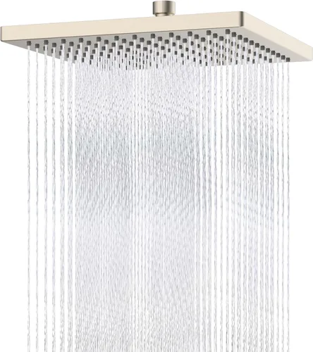 Vista 19 de Hibbent Cabezal de ducha filtrado de metal, cabezal de ducha de lluvia de alta presión de 6 pulgadas, filtro de ducha de 20 etapas para suavizador