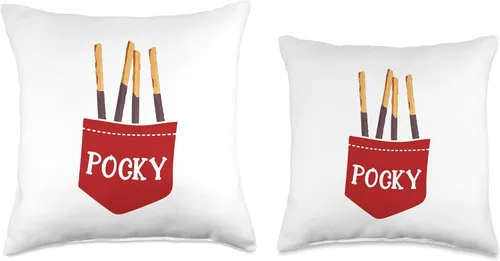 Vista 3 de Pocky Food Funny Gift Pocky - Almohada japonesa, 16.0 x 16.0 in, multicolor