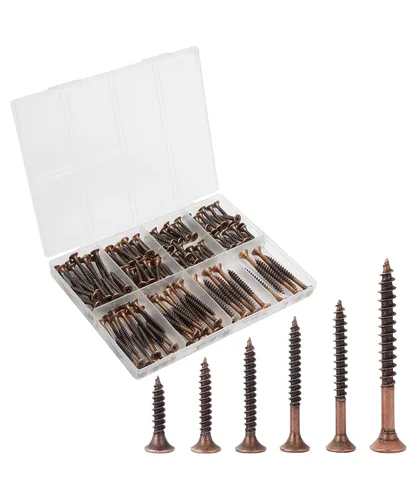 Vista 18 de Mr. Pen - Kit surtido de tornillos para madera, 152 piezas, negro, puntas Phillips, tornillos de madera surtidos, 6 tamaños