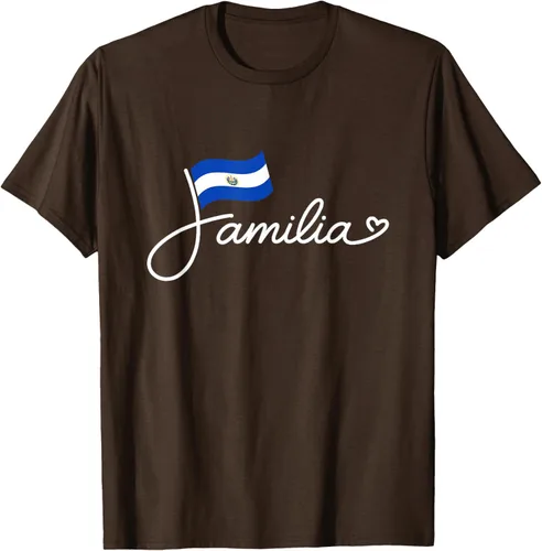 Vista 8 de El Salvador Familia - Camiseta con texto en inglés "La Familia de la Bandera Salvadoreña