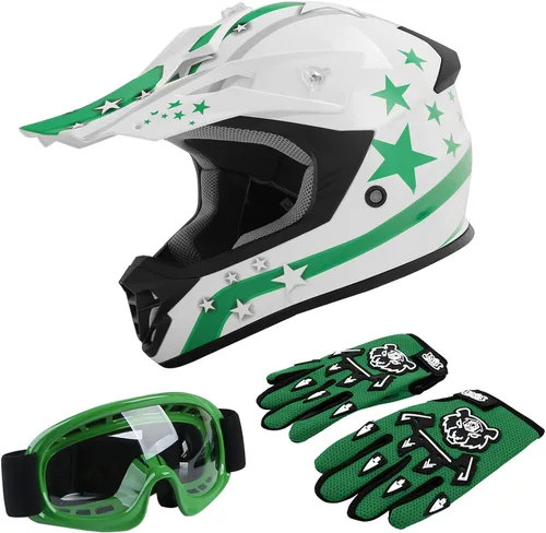 Vista 26 de TCT-MOTORPARTS DOT - Casco de motocross para niños y jóvenes, casco de cara completa para motocross, ATV, todoterreno, casco de cuatro ruedas