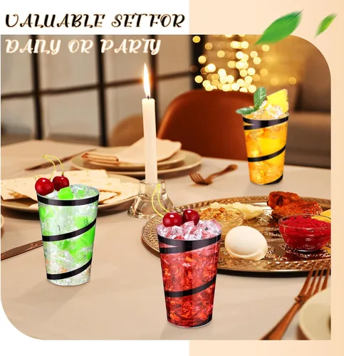Vista 5 de Bokon 100 vasos de plástico transparente con borde de 12 onzas con borde, vasos desechables de plástico, vasos de vino, elegantes vasos de boda