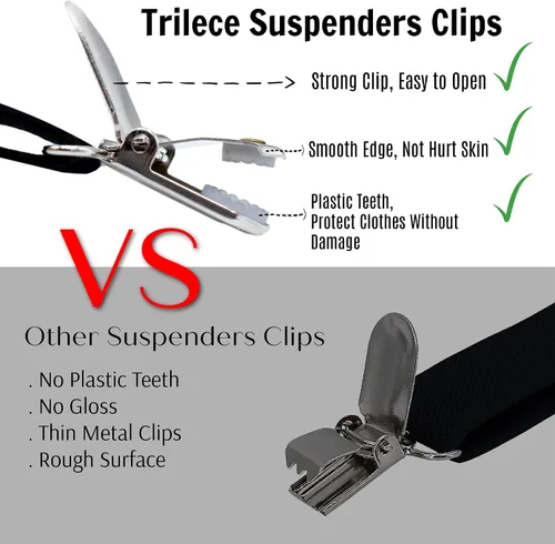 Vista 3 de trilece Suspenders for Boys,Kids,Toddler,Girls,Infants and Baby - Adjustable Y Back Child Suspenders Strong Clips